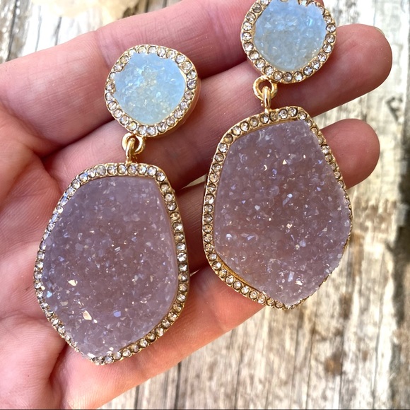BaubleBar Moonlight Druzy Earrings - Picture 3 of 5